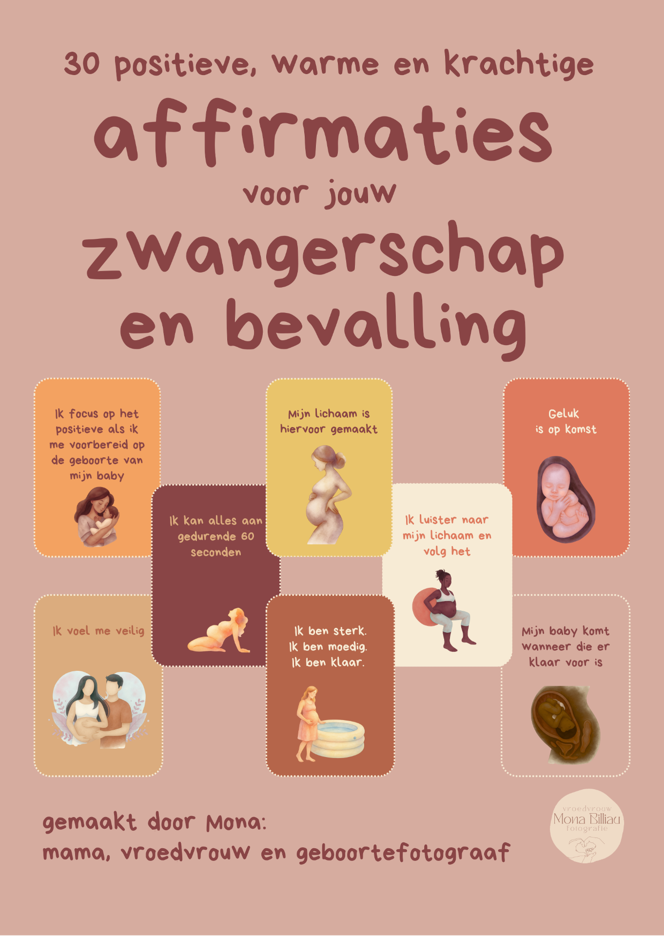 affirmaties zwangerschap bevalling geboorte